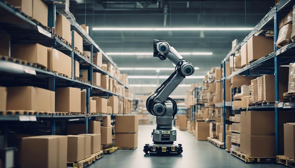robots in warehouse work